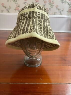 Noa Noa Hawaii Cotton Batik Bucket Sun Hat Handmade Indonesia Boho Wide Brim